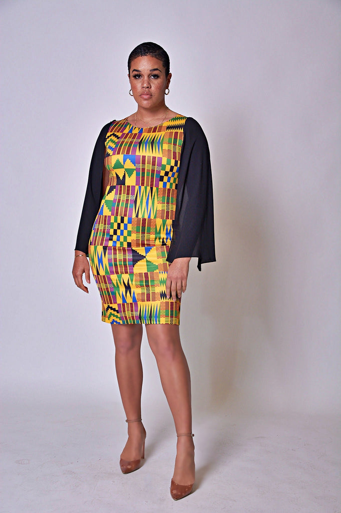 Women's African Print Mini Dress | V KENTAY