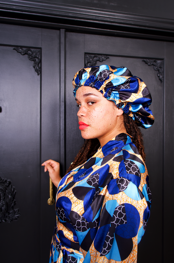 Women's African Print Satin Robe | V KENTAY